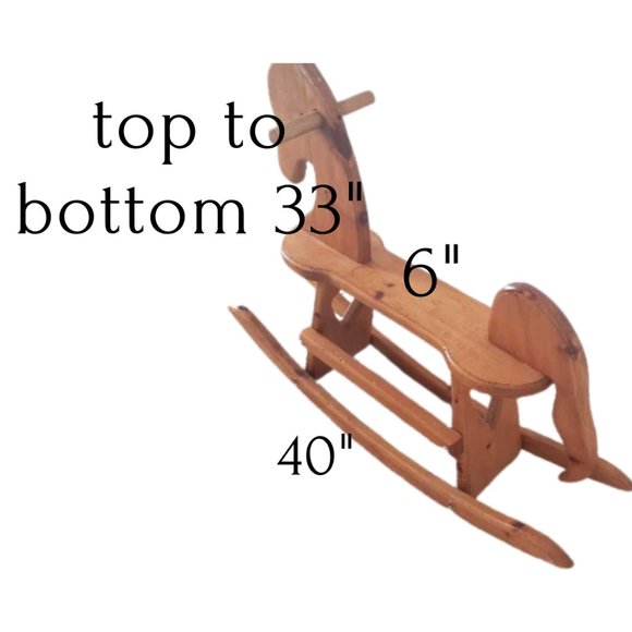 HAND MADE WOODEN ROCKING HORSE. FUNCTIONAL AND DECORATIVE. - Picture 3 of 3